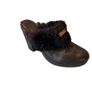 #514 HUNTER Sherpa Rubber Heeled Mules